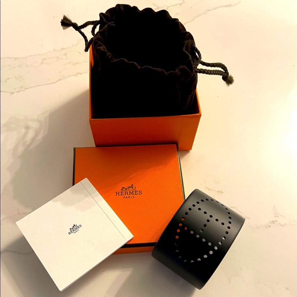Hermès Aluminium Evelyne Sunset Cuff Bracelet